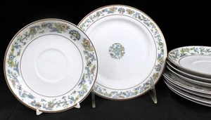 Syracuse Oriental Gold Trim Group of 5 Bread and Butter Plates with 4 Saucers - Picture 1 of 7