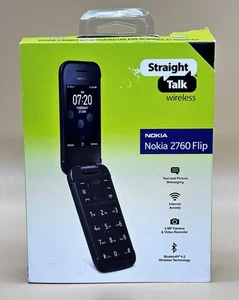 NEW Nokia 2760 Flip 4G LTE Straight Talk Wireless Prepaid Cell Phone OPEN BOX - Picture 1 of 12