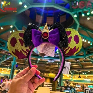 2024 Disney Parks Snow White Evil Queen Poison Apple Ear Ears Headband US - Picture 1 of 9