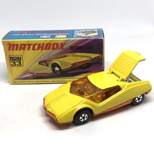 Lesney Matchbox Superfast Datsun 126X No. 33 1973 Yellow/Orange - England W/Box - Picture 1 of 24