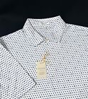 Peter Millar Men's Seeing Double Performance Jersey Polo Shirt White SZ. L  NWT