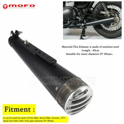 Motorcycle ATV Quad 37-45mm Muffler Exhuast Pipe Universal For Dirt Bike Scooter - Image 1 of 4