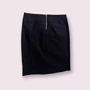 BNWT Ashley Stewart BLACK Front Zipper Midi PENCIL SKIRT Sz 20w - Picture 1 of 4