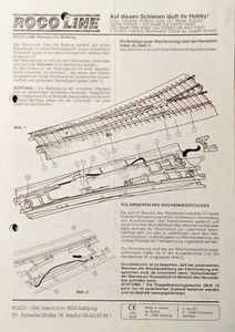 Modellismo Ferroviario Roco Line Weichen mit Bettung - Istruzione - Foto 1 di 1