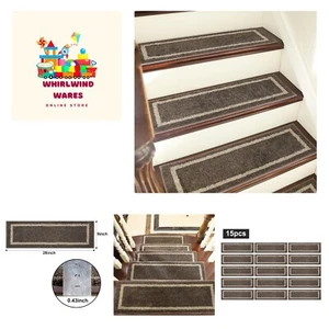 Soft Stair Treads Non-Slip Carpet Mat 28inX9in Indoor Stair Runners for Woode... - Picture 1 of 8