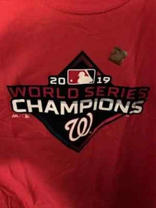 Camiseta de los Campeones de la Serie Mundial 2019 Washington, Majestic, talla 5XL, NUEVA - Imagen 1 de 2