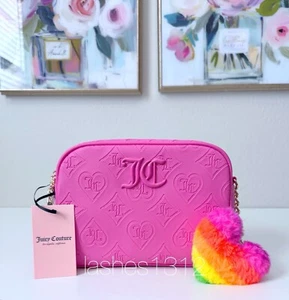 JUICY COUTURE Bag Good Times Camera Crossbody - Juicy Pink - Picture 1 of 8