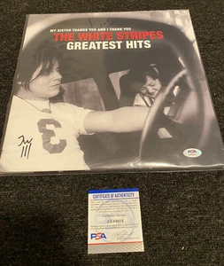 Jack Bianco Firmato Strisce Bianche Greatest Hits Vinile PSA COA - Foto 1 di 1
