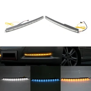 Pair Daytime Running Light Fog Lamp Turn Signal For Toyota REIZ Mark X 2005-2009 - Picture 1 of 16