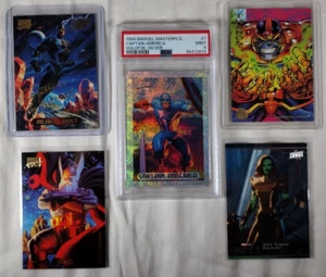 1994 Marvel Masterpieces Captain America Holo Silver #1 PSA 9 With Goodies! - Picture 1 of 4