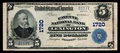 $5 1902 Large Size National Banknotes Lexington, Kentucky (B114) - Image 1 of 2