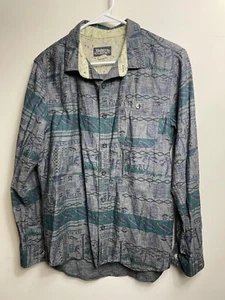 Modern Amusement Southwest Shirt Men's Striped Long Sleeve Cotton Button sz M - Picture 1 of 9