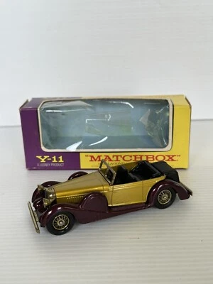 MATCHBOX MODELS OF YESTERYEAR Y-11 1938 LAGONDA DROPHEAD COUPE MADE IN ENGLAND. - Image 1 of 4