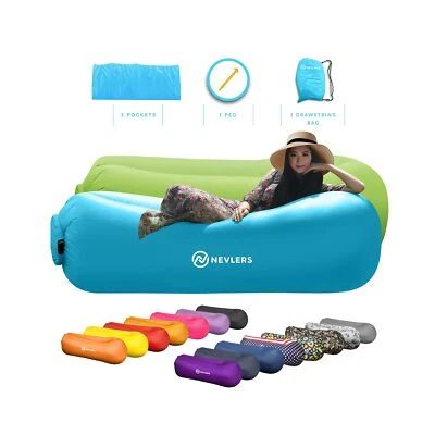 Paquete de 2 tumbonas inflables sofá de aire Nevlers | Perfecto para silla de playa C... Foto 1 de 4