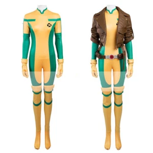 Movie X-Men Rogue Anna Marie Cosplay Costume Halloween Party Outfits Custom Made - Picture 1 of 13