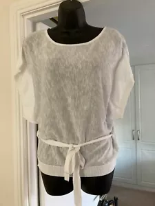 Topshop leichter Pullover mit kurzen Kappenärmeln - Krawattengürtel - UK 8 - Sehr guter Zustand - Bild 1 von 5