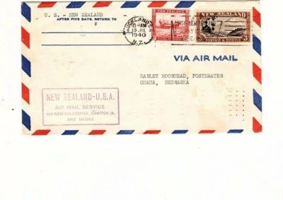 1940 Nueva Zelanda Cubierta A Omaha Nebraska Estados Unidos Exposición Dorada (mb17 Foto 1 de 2
