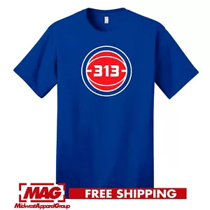 CAMISETA DE BALONCESTO DETROIT 313 NBA Pistons Parodia Camiseta B-Ball Motown - Imagen 1 de 3