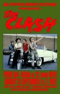 THE CLASH REPLICA *PIER84* NYC 1982 CONCERT POSTER - Picture 1 of 1