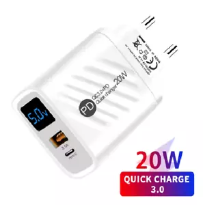 ✅Caricabatterie USB 20W Caricatore Rapido con Indicatore V/A e Quick Charge 3.0 ✅ - Foto 1 di 13