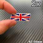 2x Union Jack UK Flag Aluminum Badge Stickers Emblems CLASSIC CAR BIKE VAN TRUCK