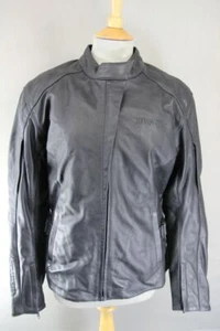 HEIN GERICKE BLACK LEATHER BIKER JACKET WITH CE ARMOUR & THERMAL LINING: SIZE 16 - Picture 1 of 9