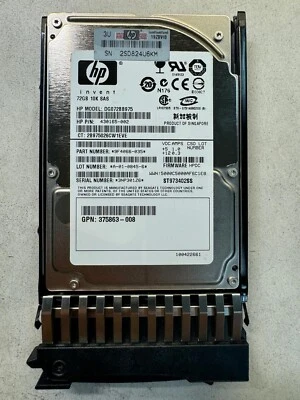HP 430165-002 DG072BB975 72GB 10K RPM 16MB Cache 3 Gb/s SAS 2.5" HDD - Image 1 of 4