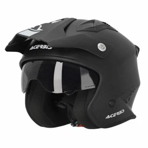 Casco Acerbis Jet Aria Urban Moto Trial Scooter Nero Opaco Misura L 59 - Foto 1 di 8