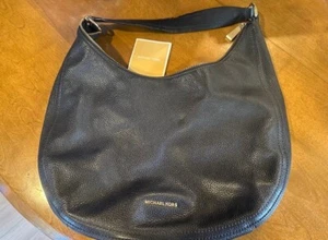 Michael Kors Tasche Handtasche schwarz Pebbled Leder mit Reißverschluss - Bild 1 von 9