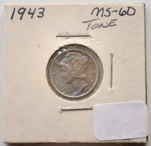 1943 S - Mercury Dime - UNC - Buen tono - Imagen 1 de 3