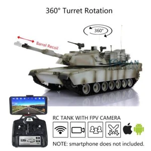Henglong 1/16 TK7.0 Abrams 3918 BB IR RC RTR Tank FPV 360° Turret Barrel Recoi - Picture 1 of 10