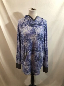 "Sudadera con capucha térmica manga larga diseño azul/púrpura Cuddl Duds - XL para mujer, busto 24""" - Imagen 1 de 3