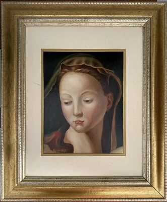 Beautiful Framed Original Oil Painting Virgin Mary Signed Iana Volodarsky 2005 - Image 1 of 4