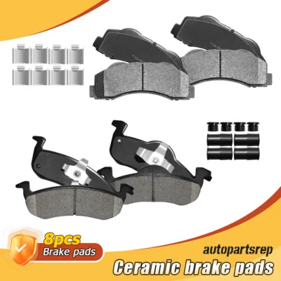 Front & Rear Ceramic Brake Pads for 2010 2011 2012 2013-2017 Lincoln Navigator - Image 1 of 4