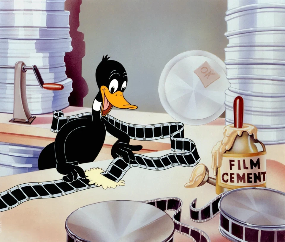 Daffy Duck Film Editor Looney Tunes Warner Bros Limited Ed Giclee Print 250 - Image 1 of 1