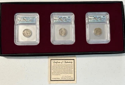 Return of the Buffalo Indian Head Nickel Gift Set 1936 2005-P & 2005-D MS 67 - Image 1 of 4