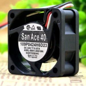 SANYO 109P0424H6D23 DC24V 0.07A 4CM 4020 Chassis Cooling Industrial Fan Micro - Picture 1 of 5
