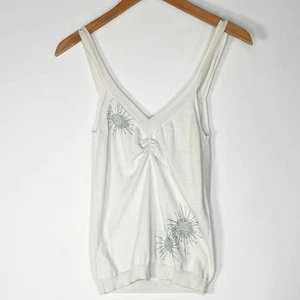 Rebecca Taylor Embellished Mint Green Sweater Cami Tank Top - Picture 1 of 11