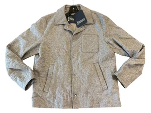 NEU Herno Herren Wollmischung Flanell Hemd Jacke Shacket Grau Größe 54 US 44 Neu mit Etikett - Bild 1 von 3