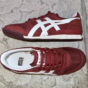 Neuwertige Onitsuka Tiger Ultimate 81 Crimson Red Schuhe Sneaker 7,5 Herren 1183AD59 Asics - Bild 1 von 9