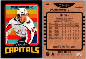 24-25 O-PEE-CHEE BLACK BORDER - DYLAN STROME /100 #453 WASHINGTON CAPITALS - Picture 1 of 1
