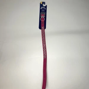 YOULY The Diva Dog Collar Pink Leather Gem Studded Bedazzle, S Small Pet 12”-15” - Picture 1 of 5