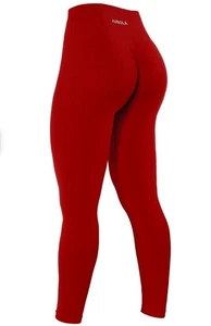AUROLA Power Leggings Red -Seamless, Stretchy, Compression Fit Small NWOT - Picture 1 of 8