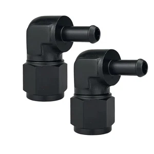 PRUNkuar 10AN Female to 3/8 Barb 90 Degree Hose Fitting Adapter Swivel Alumin... - Picture 1 of 7