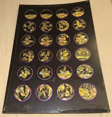 Vintage Gold Foil Embossed Hologram POGs Set Japanese Hanafuda RARE - Image 1 of 4