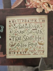 Birds of a Feather SOWETH SAMPLER Counted Cross Stitch Pattern BOAF Gal. 6: 7-9 - Picture 1 of 4