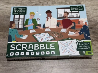 Scrabble Duplicate Board Game - Family Word Game For Up To 6 Players- New Sealed - Image 1 of 3