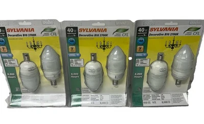 Sylvania CFL Energy Efficient 40W Soft White Medium Base Adapters B10 2700k 3pk - Image 1 of 4