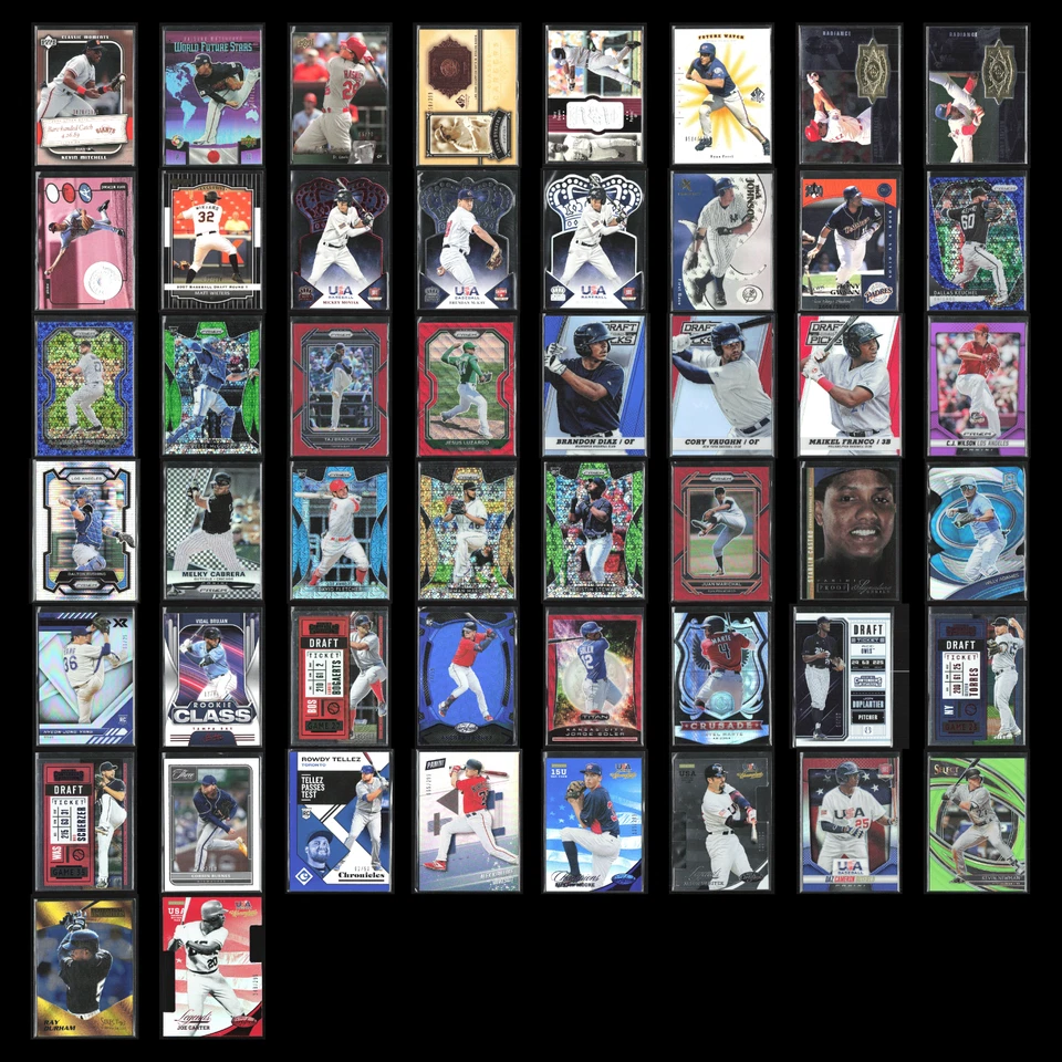 序列 #'d 批量 50 张棒球卡经销商散装批发 Upper Deck Prizm 及更多 — 第 1/4 张图片