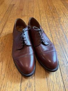 Alden Dress Shoes Mens Size 12 B/D Brown Leather Cap Toe Oxford Made in USA 972 - Picture 1 of 10